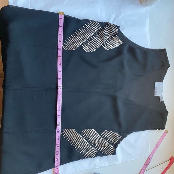 Anthropologie By Chloe Oliver Women's Black Embroidered Shift Dress Size L - Picture 13 of 15